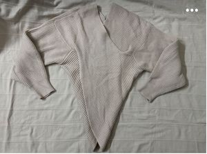 Ribbed Wrap Top Sweater