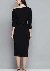Elegant Black Midi Dress