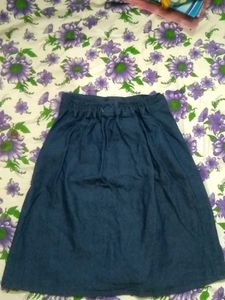Denim A-Line Skirt