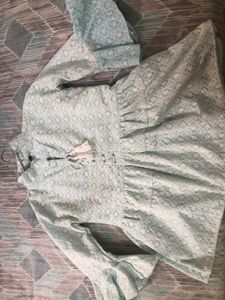 Blue chikankari Top