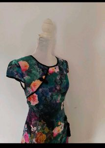 cheongsam Floral Print Dress