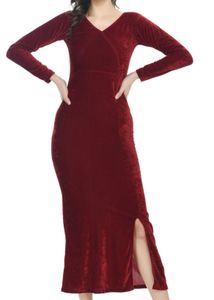 Elegant Velvet Maxi Dress XL