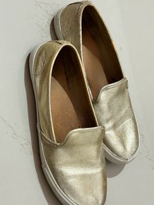 H&amp;M Gold Slip-on Casual Shoes