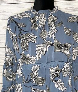 Floral Print Tiered Mini Dress