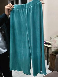 Teal Pleated Top