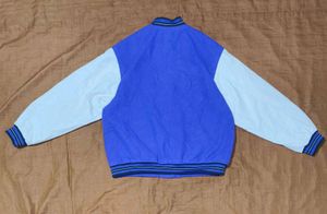 H&amp;M &#39;82&#39; Purple Varsity Bomber (Baggy Fit)