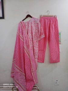 new chacha bhatija Pink Kurta Set &amp; Dupatta