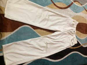 Distressed White Denim Jeans