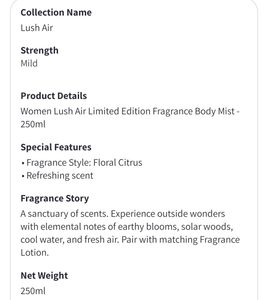 Victoria&#39;s Secret Lush Air Perfume