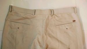 Beige Straight denim Pants