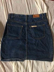 Button Up Denim Skirt