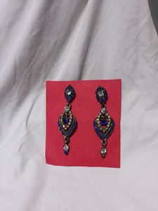 Blue Dangle Earrings