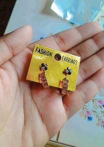 Gold Plated Studs And Earrings (COMBO)