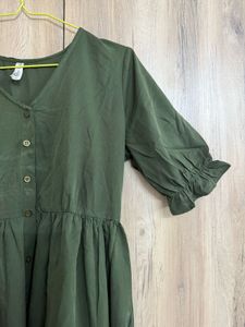 Olive Green Midi Dress