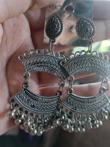 Boho Silver Dangle Earrings