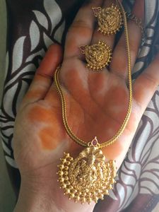 Gold Plated Necklace Set Matt Finish