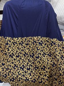 Elegant Blue &amp; Gold Ethnic Gown