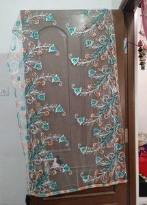 Floral Embroidered Net Dupatta