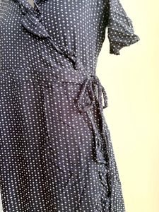 My fav 💙blue dress Cute soft cotton Navy Wrap