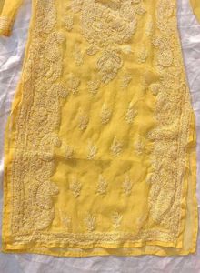 💛Lucknowi Work With Gota Patti Chikankari Kurta
