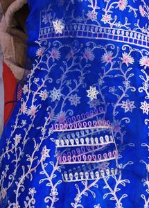 Very Beautiful Net Embroidered Semi Stitched Gown