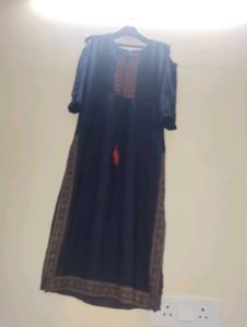 Elegant Navy Blue Kurta
