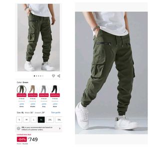 💥BRAND New Lymio Men's Regular Fit Low Rise Cargo