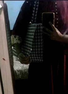 Black &amp; White Canvas Chinese Tote Bag