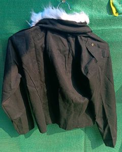 Parx Black Jacket w/ Faux Fur Collar( free size up