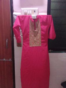 Pink Embroidered Kurta