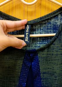 Sleeveless Green &amp; Blue Top