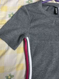 H&amp;M Grey Knit Bodycon Dress