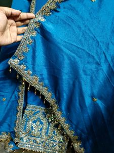 Pure Chinnon Silk With Heavy Embroidery Work❤️‍🔥