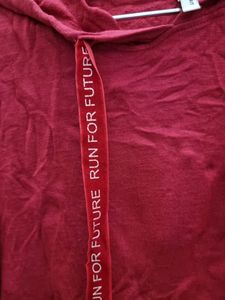Red Cropped TEAMSPIRIT hoodie