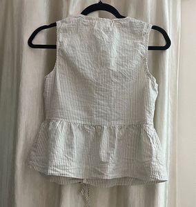 Striped Peplum Tank Top