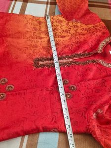 Red Colour Kurta set With Dupatta For Wome