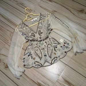 Y2k Beaded Top
