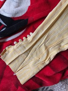 Vintage Yellow Striped Kurta