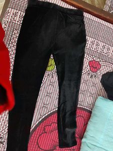 Stylish Black Velvet Pants