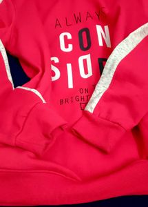 Red Graphic Print Hoodie