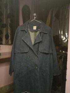 Premium  Denim Unisex Trench Coat For winter's