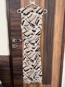 Abstract Print Midi Dress