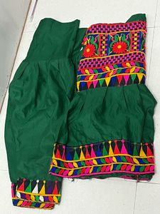 Navratri Special Green Embroidered Kurta Set