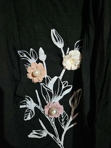 Black Floral Top