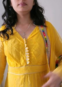 Yellow Anarkali For Women