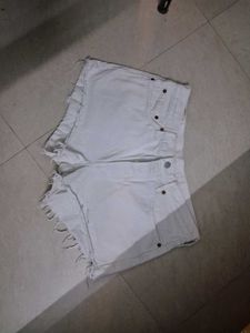 White Denim Shorts