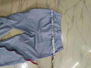 Title: Stylish Light Gray Slim-Fit Thrifted Trouse