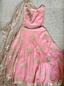 Pink Silk Bridal Lehenga Choli