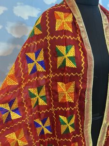 Embroidered Fulkari Dupatta