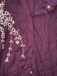Embroidered Purple Top